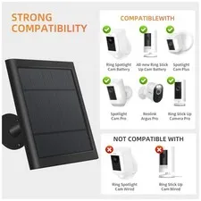 Fast Charging Solar Charger for Ring Cam 2-Pack