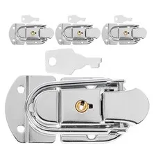 4pcs Suitcase Locks with Keys - Luggage Latch Lockable Hardware for Wooden Box,