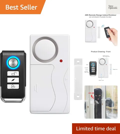 Door Alarm Wireless Anti-Theft Remote Control Door and Window Security Alarms