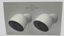 2-Pack Google Nest Outdoor Smart Security Camera (Wired, 2nd Gen) Snow