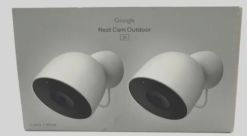2-Pack Google Nest Outdoor Smart Security Camera (Wired, 2nd Gen) Snow