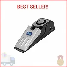 ZZRUI Door Stop Alarm with 120dB Siren, Portable Wedge Door Stopper Security Ala