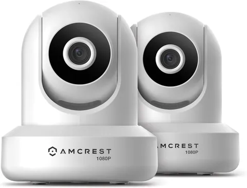 Wireless Security Camera Pack of 2 ProHD 1080P WiFi Pan Tilt Night Vision