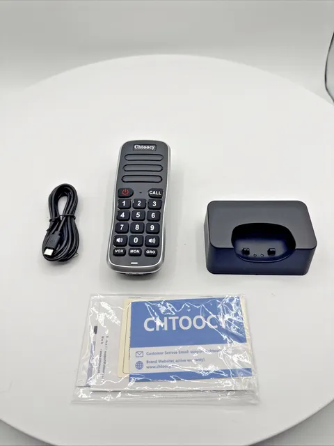 Chtoocy Wireless Intercom 1 Mile 10 Channel Rechargeable w/ Charging Dock