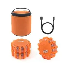 USB Rechargeable LED Road Flares Emergency Lights-Roadside Warning Car Safety...