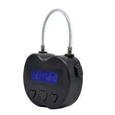 Timing Padlock Metal Timer Lock 99 Hours Max Digital Electronic Heavy Duty