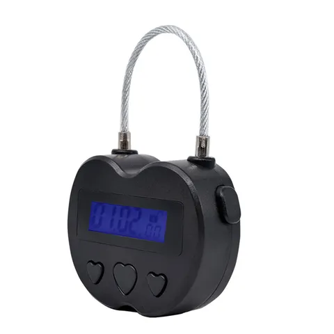 Timing Padlock Metal Timer Lock 99 Hours Max Digital Electronic Heavy Duty