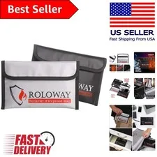 Fireproof Wallet Bags (5 x 8 in) - Perfect for Passports, Cash & Jewelry Storage