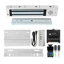 Door Access Control System Inswinging 600lbs Magnetic Lock Kit Build-in Alarm Be