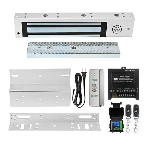 Door Access Control System Inswinging 600lbs Magnetic Lock Kit Build-in Alarm Be