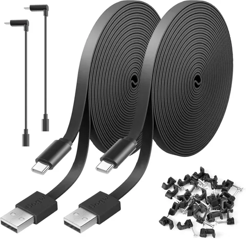 2 Pack 30FT Power Extension Cable Compatible with Wyze Cam V4/V3/Og,Wyze Cam Pan