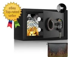 Small Safe Box, 0.3 Cuft Home Safe with Fireproof Waterproof Bag for College ...