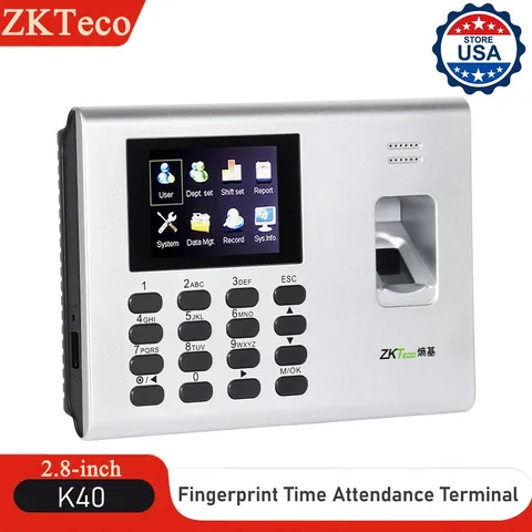 ZKteco K40 Smart Fingerprint Biometric Time Attendance System Access Control