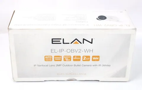 Elan EL-IP-OBV2-WH IP Poe 2MP Bullet Surveillance Camera (Painted Black) w778