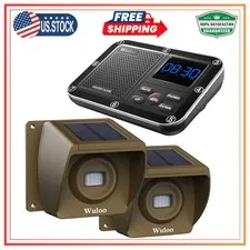 Wireless Solar Driveway Alarm 1800ft Range Motion Sensor Weatherproof Detector