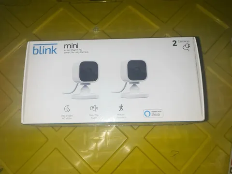 Blink Mini Indoor 1080p Smart WiFi Security Camera 2-Pack Wired NEW