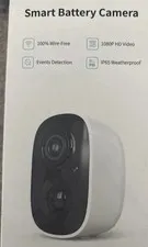 Smart Battery Camera 1080p Wireless Wi-Fi IP Security, PIR Night Vision, IP65