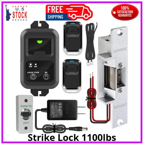 Access Control Electric Strike Door Lock Fail-Secure Kit System with Remote Cont