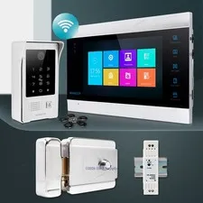 HOMSECUR 7" Wired WIFI Video Door Phone Intercom System Card Access for House