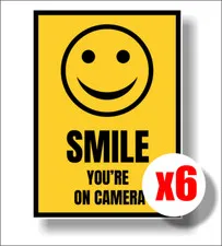 Funny Warning CCTV Security Surveillance Camera Sticker Sign Decal 50mm x 70mm 