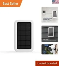 Solar Panel for Outdoor Security Camera,White