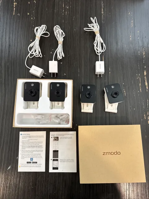 Zmodo 1080p 3 pack Mini WiFi Camera, Two-Way Audio, Video Baby Monitor + Extra