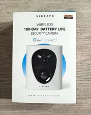 VIRTAVO Wireless Wi-Fi 1080p IP Security Camera 180-Day Battery, Alexa