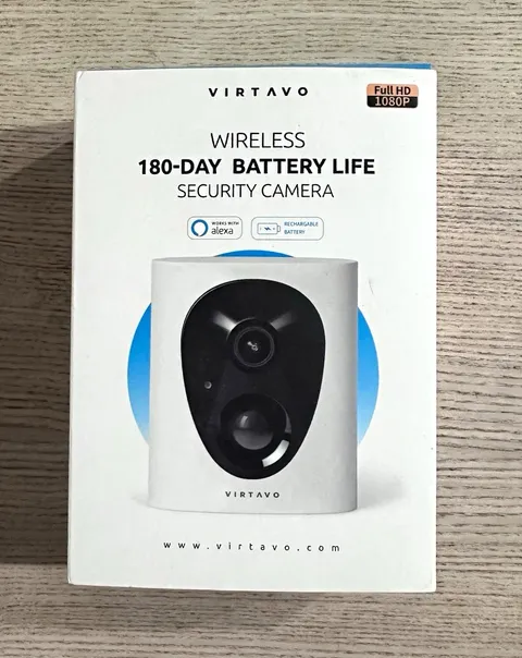 VIRTAVO Wireless Wi-Fi 1080p IP Security Camera 180-Day Battery, Alexa