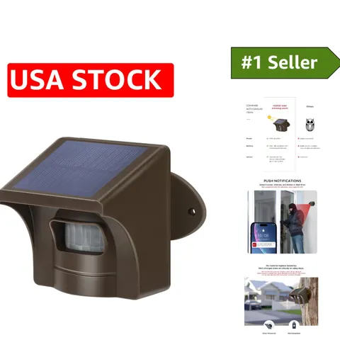 Weatherproof Smart Driveway Alarm with Adjustable Detection and App Connectivity