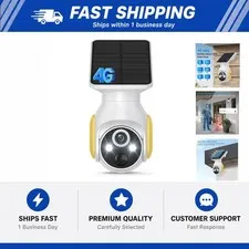 1080p Security Camera Wireless with Solar Panel, AI Human Detection, 2-Way