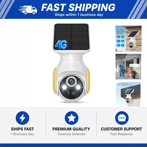 1080p Security Camera Wireless with Solar Panel, AI Human Detection, 2-Way
