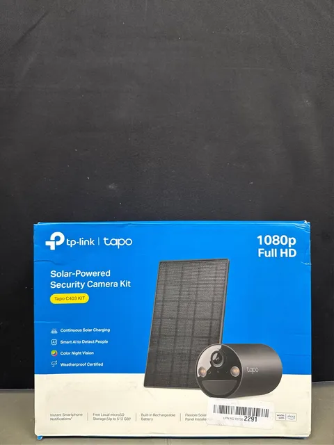 Tapo SolarCam 1080p Outdoor Wireless Security Camera - Battery Power with Solar,
