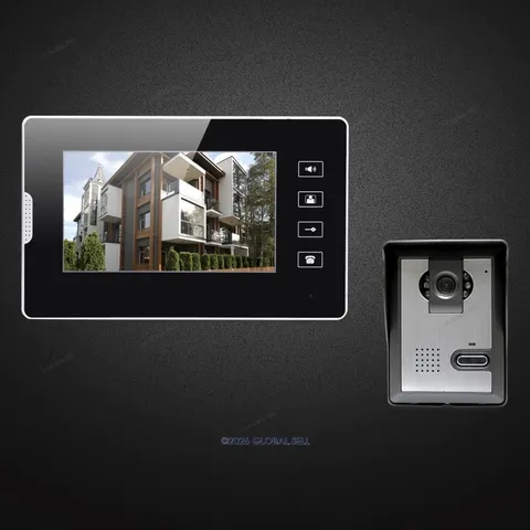 7inch Wired Video Door Intercom System Electric Lock Supported for Home Security
