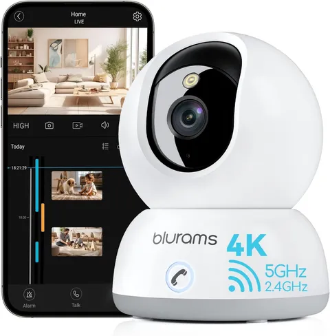Cameras for Home Security, 2K Pet Camera with Phone App, 360° PTZ Indoor Cameras