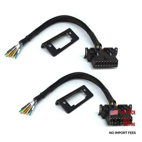 OBD2 J1962 Female to Open Pigtail Cable Bracket 16PIN OBDII Port 2 PCS