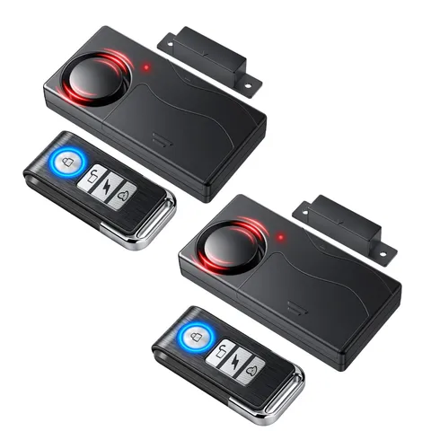 Door Alarm When Door Opens, Wireless 110dB Anti-Theft with Remote, Door Bells...