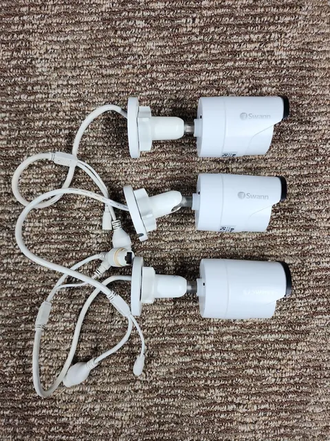Lot Of 3 Swann CONHD-A3MPB Network IP Bullet Surveillance Camera Only - No Cable