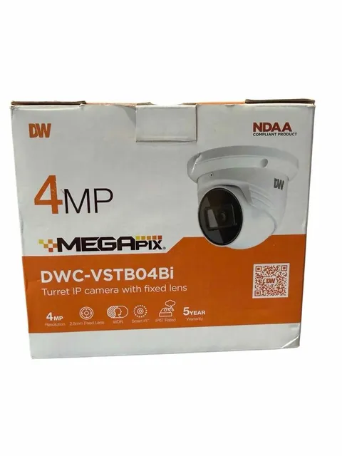 NEW DW Digital Watchdog DWC-VSTB04Bi 4MP Megapix Turret IP Camera Fixed Lens