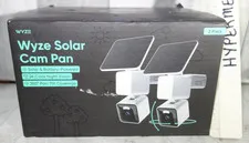2 pack Wyze Solar Cam Pan 2K Color Night Vision 360 Pan/Tilt Wi-Fi Solar/Battery