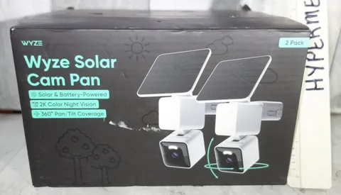 2 pack Wyze Solar Cam Pan 2K Color Night Vision 360 Pan/Tilt Wi-Fi Solar/Battery