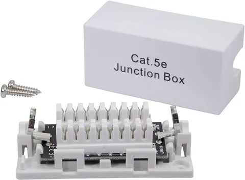 InstallerParts (10 Pack) Cat 5E Junction Box - 110 Punch Down 10 Pack, White