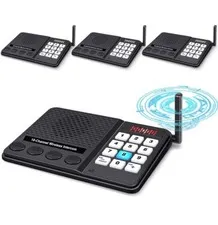 4- Intercoms Wireless for Home - 10 Channel 3 Privacy Code Wireless Intercom Sys