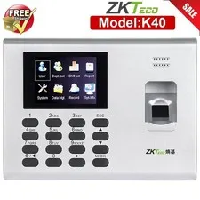 ZKteco K40 TCP/IP USB Biometric Fingerprint Time Attendance System W/ Battery