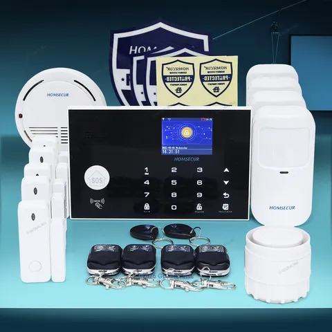 Homsecur Security Alarm System Wireless WiFi GSM 24pcs With App Remote Control