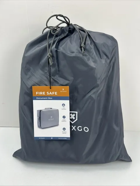 GETXGO Fire Resistant, Water Repellent, Durable Document Box