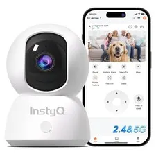 Indoor Security Camera 2K, 5G/2.4G WiFi Camera for Home Security with Auto Tr...