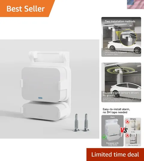 Garage Door Bracket for SimpliSafe Alarm Contact Sensor | Secure Mount with Q...