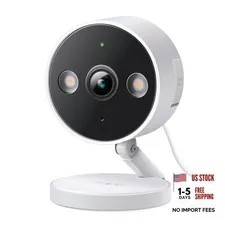 2K+ Indoor/Outdoor Wired Security Camera, Baby Monitoring, 1-Pack 2K+ White