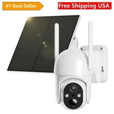 2K 4G LTE Cellular Security Camera - Live View, Night Vision, SIM Included
