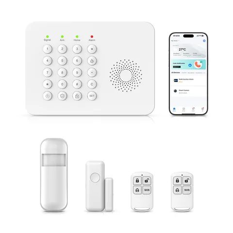 Home System with WiFi/4G App Alerts Alarm System,Door Window Alarms Sensors,M...